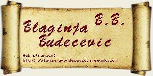 Blaginja Budečević vizit kartica